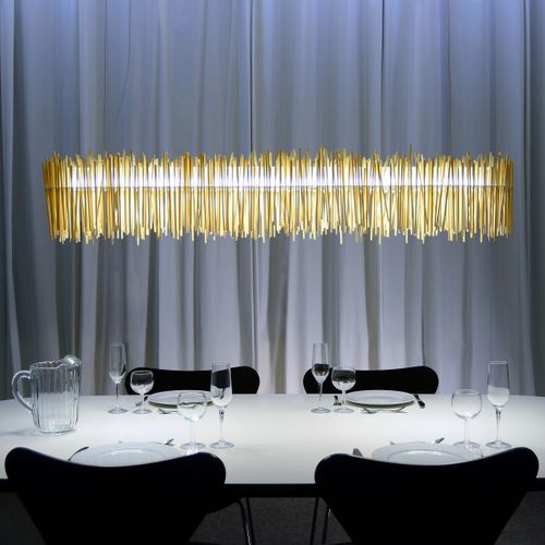 Lampada a sospensione - ABSOLUT HAYASHI - RADIUS DESIGN - in acciaio / in bambù / in plastica