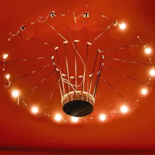 Lampadario contemporaneo - ABSOLUT - RADIUS DESIGN - in alluminio / in fibra di carbonio / fluorescente compatto
