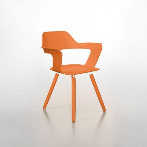 Sedia contemporanea - MUSE - RADIUS DESIGN - da esterno / da interno / in acciaio con rivestimento a polvere