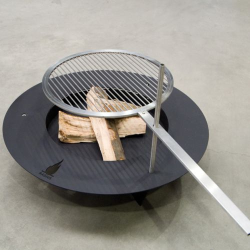 Braciere da giardino a legna - FIREPLATE 100 CM - RADIUS DESIGN - in acciaio inossidabile