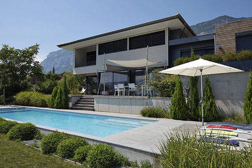 Piscina da esterno - GRENOBLE - PISCINES CARRE BLEU - per hotel / seminterrata / in calcestruzzo