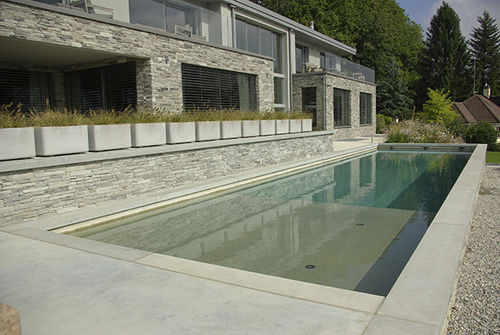 Piscina corridoio di nuoto - CB SUISSE - PISCINES CARRE BLEU - da esterno / per hotel / interrata