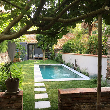 Piscina su misura - PETIT JARDIN AVEC PISCINE TOULOUSE - PISCINES CARRE BLEU - da esterno / interrata / in pietra