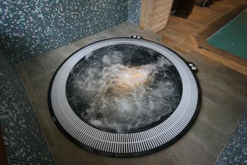 Spa da incasso - SPA COLLECTIF  - PISCINES CARRE BLEU - rotonda / 6 posti / a straripamento