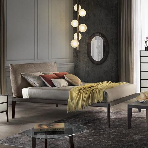 Letto matrimoniale - ANDREA  - Olivieri - contemporaneo / con testiera imbottita / in tessuto