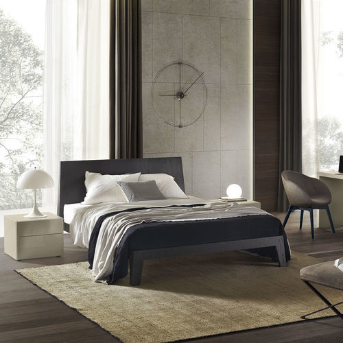 Letto matrimoniale - LEONARDO - Olivieri - contemporaneo / con testiera / in legno