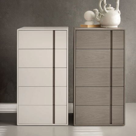 Cassettiera contemporanea - MARTIN  - Olivieri - impiallacciata in legno / in MDF laccato / bianca