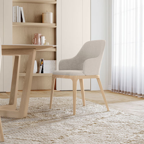 Sedia contemporanea - ADAM - Olivieri - da interno / in tessuto / in pelle