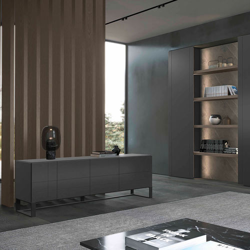 Credenza contemporanea - AQUA  - Olivieri - in legno laccato / in metallo / con cassetti