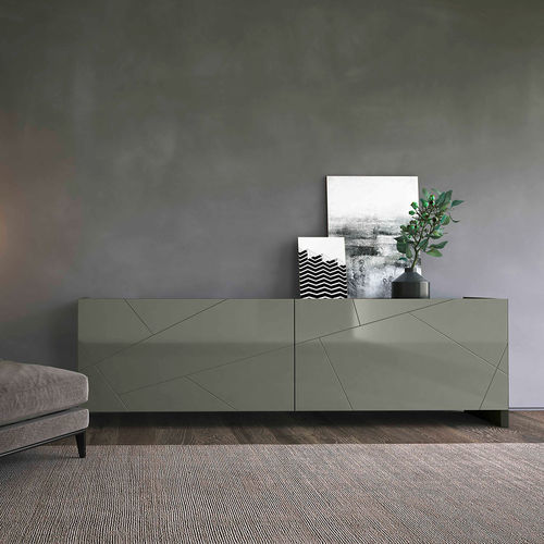 Credenza contemporanea - COPLANAR  - Olivieri - in legno / in vetro / con illuminazione integrata