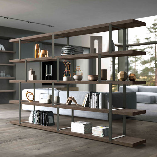 Libreria contemporanea - NEW YORK  - Olivieri - in legno / in metallo laccato