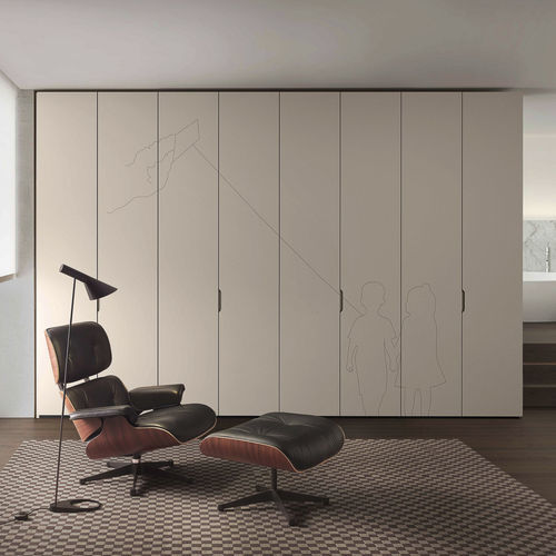 Armadio contemporaneo - DECOR - Olivieri - in legno laccato / impiallacciato in legno / in legno compensato