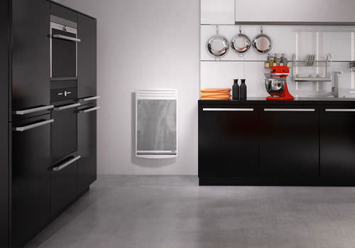 Radiatore elettrico - OLIVINE VERTICAL  - SAUTER - contemporaneo / in alluminio / da parete