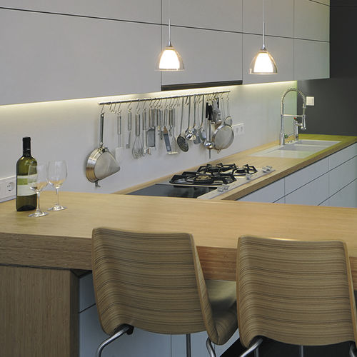 Lampada a sospensione - SILVA / 110 G9 S - BRUCK - in cromo / in vetro soffiato / in cristallo
