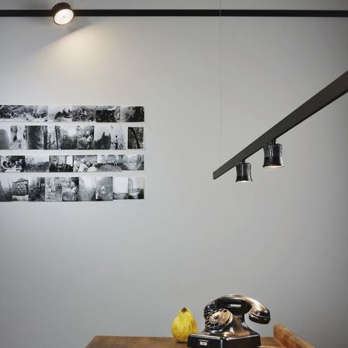 Faretti a binario LED - FIFTY FIX - Buschfeld Design - tondo / in metallo / contract