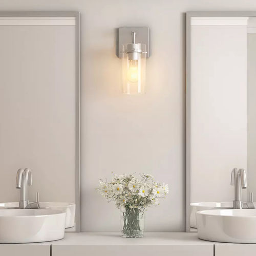 Applique contemporanea - MENTOR - GE Lighting - da interno / in vetro / in nichel
