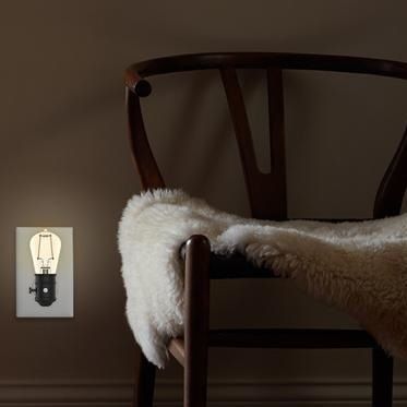 Luce notturna per bambini contemporanea - VINTAGE STYLE - GE Lighting - Retro / in vetro / nera