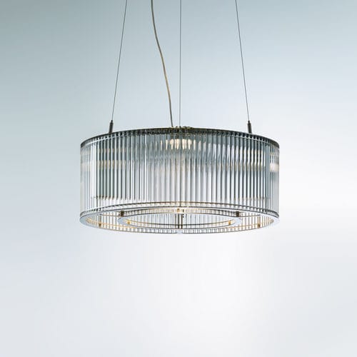 Lampadario contemporaneo - STILIO UNO 550 - Licht im Raum Dinnebier - in vetro / in acciaio inossidabile / contract