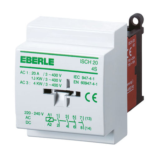 Contattore AC - ISCH 20-4 S - Eberle Controls - 4 poli / per quadro elettrico / su guida DIN