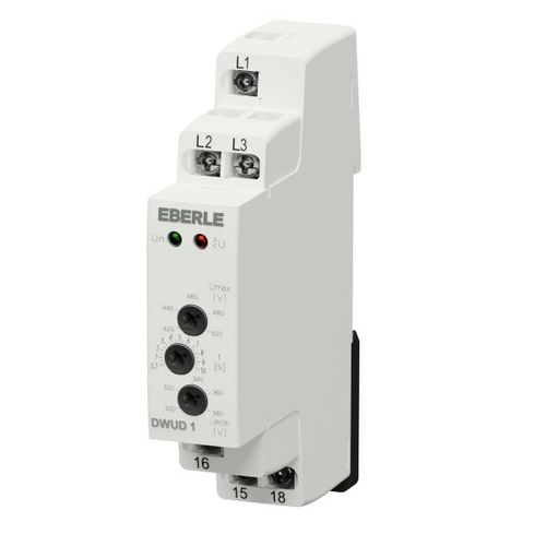 Relè elettromeccanico 400 V AC - DWUD 1 - Eberle Controls - NA/NC / trifase / su guida DIN