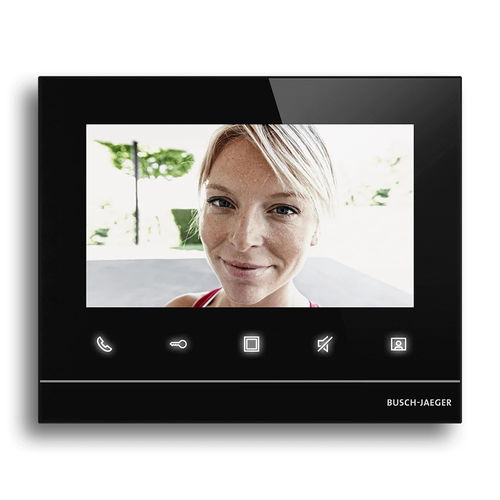 Videocitofono bianco - BUSCH-JAEGER - nero / residenziale / da parete