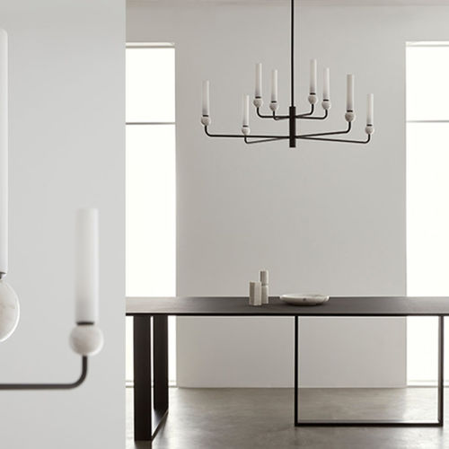 Lampadario contemporaneo - DELIE - Aromas del Campo - in vetro soffiato / in acciaio / in marmo