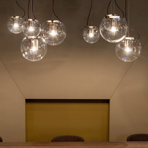 Lampada a sospensione - THE GLOBE - Oluce - in metallo / in vetro soffiato / contemporanea