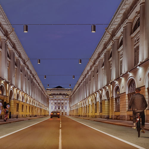 Illuminazione su cavi LED - DAS100 - WE-EF LEUCHTEN - rotonda / tubolare / in ghisa di alluminio