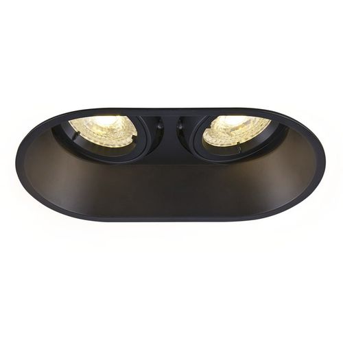 Plafoniera contemporanea - HORN DOUBLE QPAR51 - SLV ELEKTRONIK - ovale / in alluminio / LED
