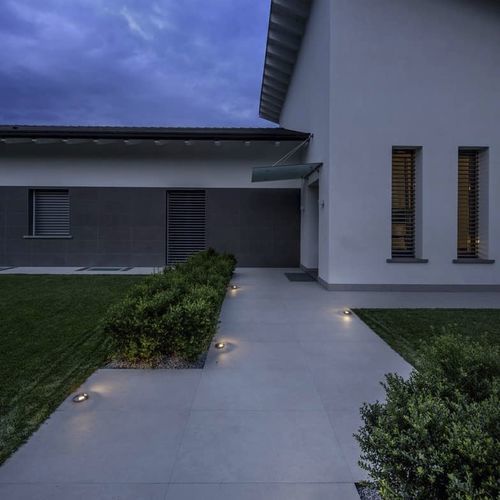 Faretto sporgente - SMALL PLOT - SLV ELEKTRONIK - da incasso a pavimento / LED / rotondo