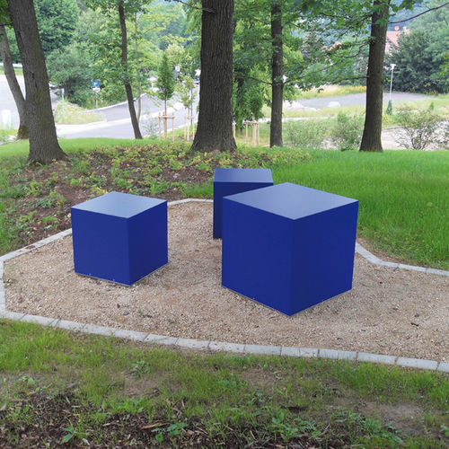 Pouf contemporaneo - HANNA L I-L II-L III - LEIPZIGER LEUCHTEN - in acciaio galvanizzato / in PMMA / luminoso a LED
