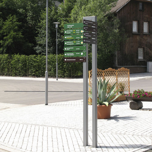 Palo per segnaletica stradale - SOPHIE M I - LEIPZIGER LEUCHTEN - in acciaio galvanizzato