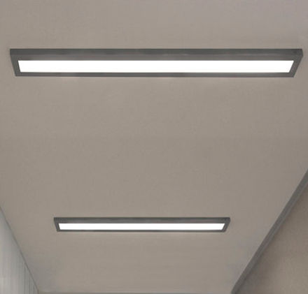 Plafoniera contemporanea - ANGOLARE TYPE 565/300 - LECCOR Leuchten GmbH - rettangolare / in vetro / in alluminio