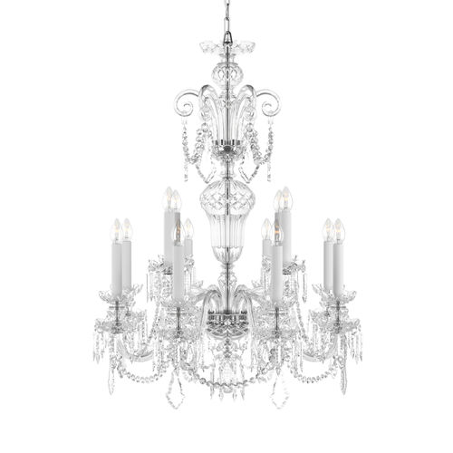 Lampadario classico - RUDOLF : HISTORIC DESIGN - Preciosa - in cristallo / in ottone cromato / fatto a mano