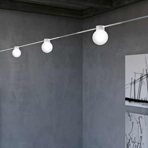Illuminazione su cavi LED - OH!-C1 - LINEA LIGHT GROUP - rotonda / in alluminio / in vetro