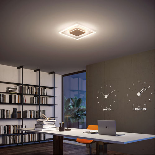 Plafoniera design minimalista - ARUBA_S - LINEA LIGHT GROUP - quadrata / in vetro / in ferro