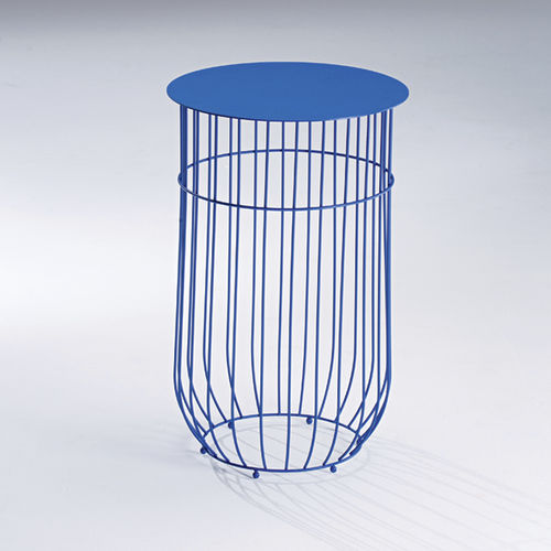 Tavolino basso contemporaneo - CYLINDER - Siru Lighting - in ferro / con supporto in acciaio / con supporto in filo metallico