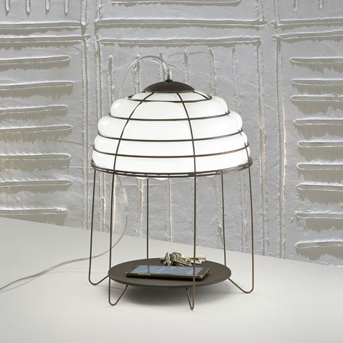 Lampada da pavimento - TITTI - Siru Lighting - in filo metallico / in vetro soffiato / contemporanea