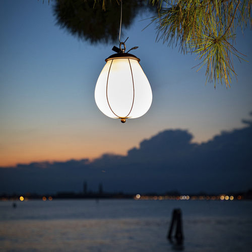Lampada in vetro soffiato - FAVOR - Siru Lighting - a sospensione / in filo metallico / in acciaio inossidabile