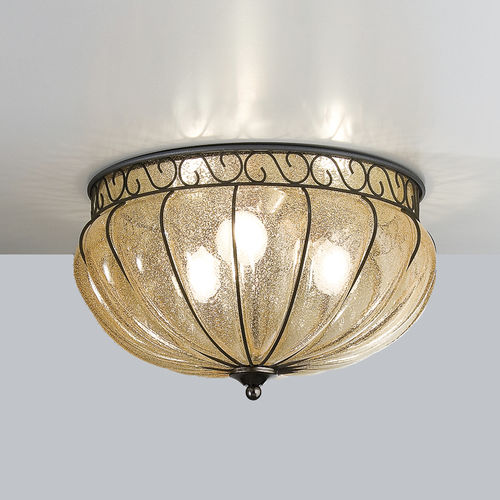 Plafoniera classica - MARGHERITA - Siru Lighting - rotonda / scultura / in vetro soffiato