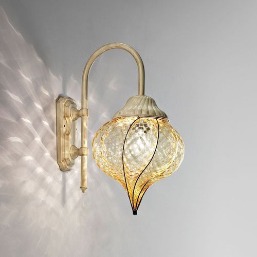 Applique classica - GOCCIA - Siru Lighting - da esterno / in metallo / in vetro soffiato