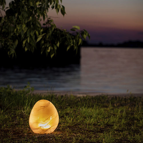 Lampada da pavimento - PEBBLE - Siru Lighting - in vetro soffiato / contemporanea / con cavo