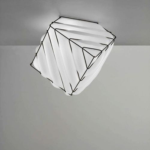 Plafoniera design minimalista - DADO - Siru Lighting - a cubo / in filo metallico / in vetro soffiato