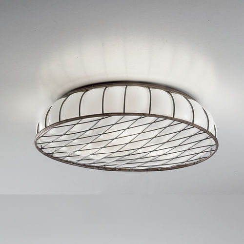 Plafoniera contemporanea - SOFFICE - Siru Lighting - rotonda / in filo metallico / in vetro di Murano