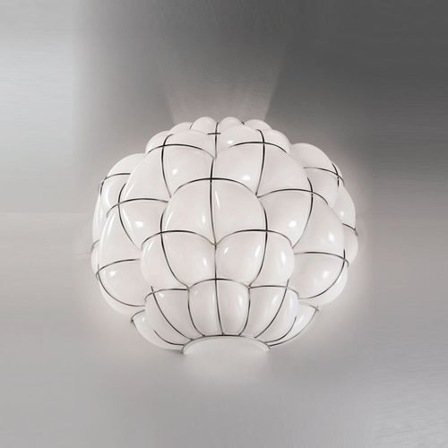 Applique contemporanea - POUFF - Siru Lighting - da esterno / in filo metallico / in vetro soffiato
