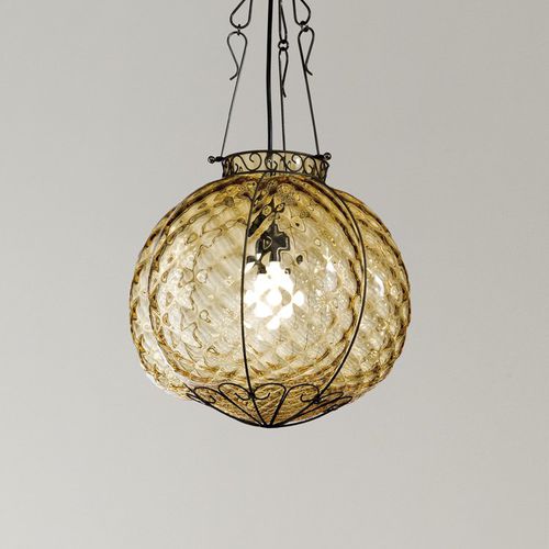 Lampada a sospensione - BOLLA - Siru Lighting - in filo metallico / in vetro soffiato / classica