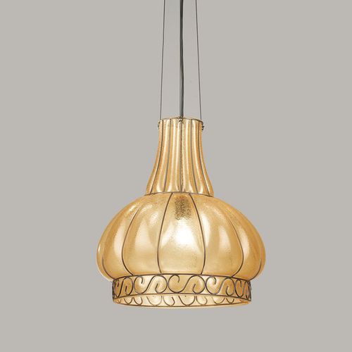 Lampada a sospensione - CUPOLA - Siru Lighting - in filo metallico / in vetro di Murano / in vetro soffiato