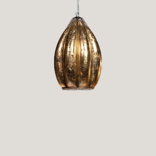 Lampada a sospensione - FOGLIA ORO - Siru Lighting - in cristallo / foglia d'oro / contemporanea
