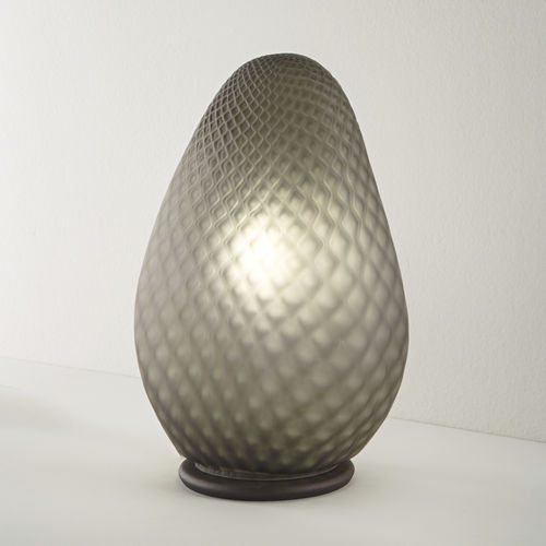 Lampada da tavolo - PEBBLE - Siru Lighting - in cristallo / in vetro fumè / contemporanea