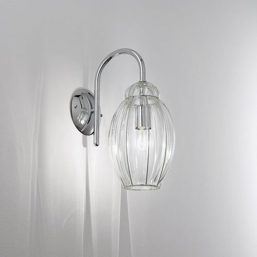 Applique classica - NAUTILUS - Siru Lighting - da interno / in metallo cromato / in vetro soffiato
